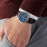 Hugo Boss Corporal Blue Dial Brown Leather Strap Watch for Men - 151363 Buy Now By Hugo Boss