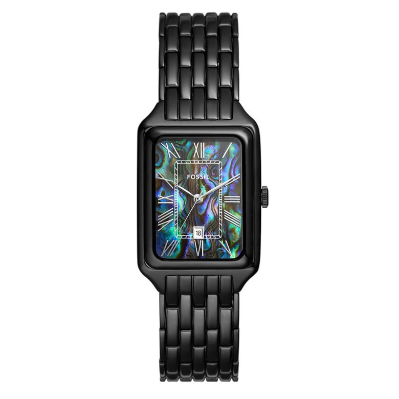 Fossil Raquel Three Hand Date Black Dial Black Steel Strap Watch For Women - ES5340 Buy Now By Fossil