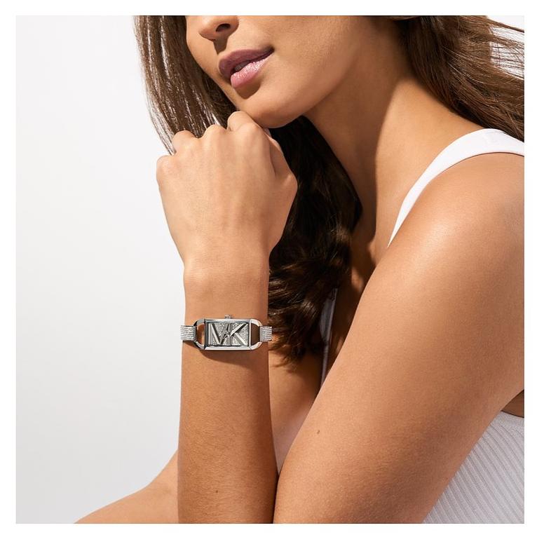 Shop Michael Kors Empire Three-Hand Silver Dial Silver Steel Strap Watch for Women - MK4841 in USA