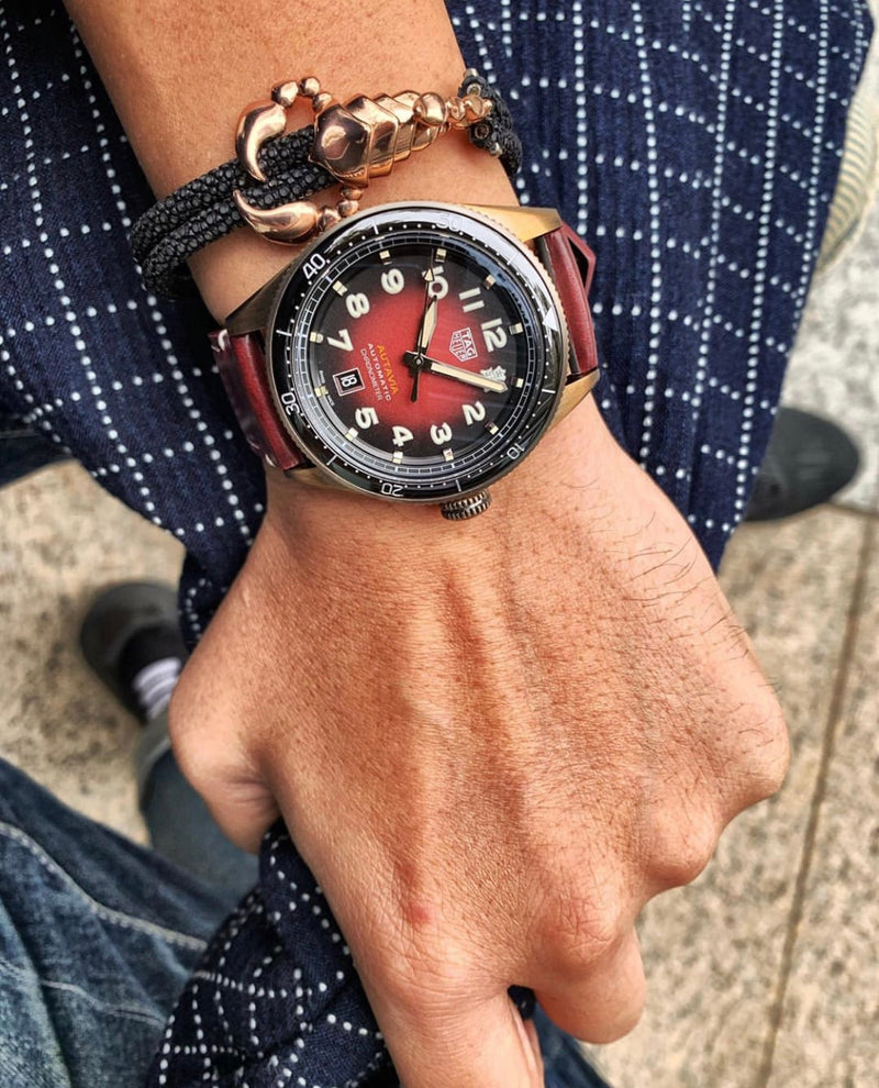 Tag Heuer Autavia Maroon Dial Watch for Men - WBE5193.FC8300 Buy Now By Tag Heuer