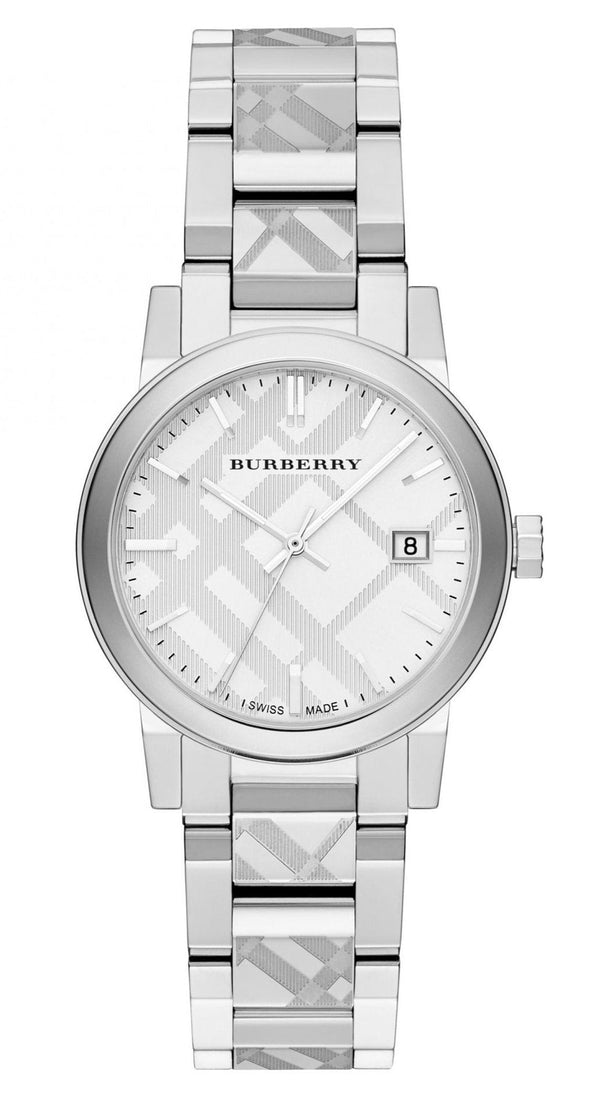 Burberry The City White Dial Silver Steel Strap Watch for Women - BU9144 Buy Now By Burberry