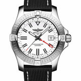 Shop Breitling Avenger Automatic GMT 43 White Dial Black Nylon Strap Watch for Men - A32397101A1X1 in USA