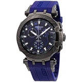 Tissot T Race Chronograph Blue Dial Blue Silicone Strap Watch For Men - T115.417.37.041.00