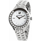 Shop Swarovski Lovely Crystals Mini White Dial Silver Steel Strap Watch for Women - 5242901 in USA