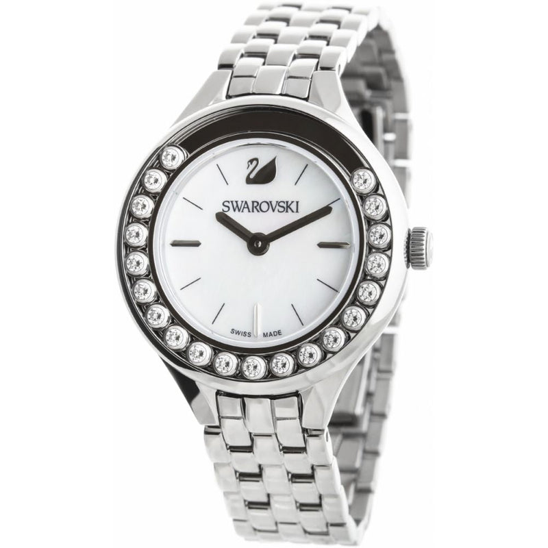 Shop Swarovski Lovely Crystals Mini White Dial Silver Steel Strap Watch for Women - 5242901 in USA