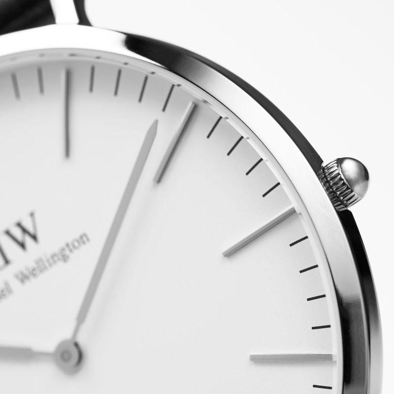 Shop Daniel Wellington Classic Cornwall White Dial Black Nylon Strap Watch For Men - DW00100258 in USA