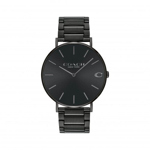 Coach Charles Black Dial Black Steel Strap Watch for Men - 14602431 Buy Now By Coach