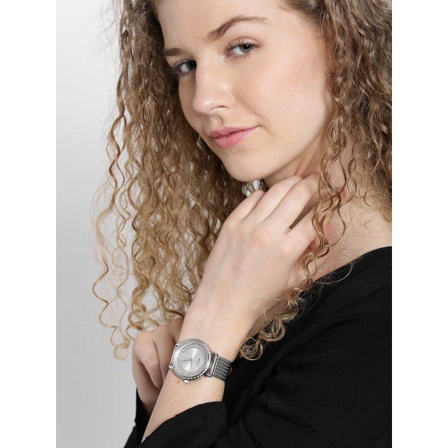Guess Quartz Silver Dial Willow Stainless Steel Mesh Bracelet Watch For Women - W0836L2 Buy Now By Guess