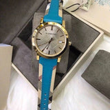 Burberry Heritage Gold Dial Blue Leather Strap Watch for Women - BU9112 Buy Now By Burberry