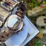 Michael Kors Parker Chronograph Rose Gold Dial Two Tone Steel Strap Watch For Women - MK6832 Buy Now By Michael Kors