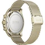 Hugo Boss Ocean Edition Chronograph Black Dial Gold Mesh Bracelet Watch for Men - 1513703