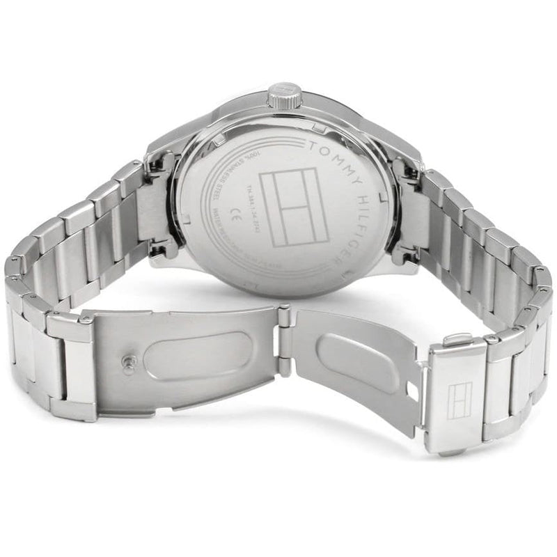 Tommy Hilfiger Austin Black Dial Silver Steel Strap Watch for Men - 1791639