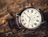 Guess Wafer Quartz White Dial Brown Leather Strap Watch For Men - W70016G2 Buy Now By Guess