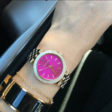 Michael Kors Darci Pink Dial Gold Steel Strap Watch for Women - MK3444 Buy Now By Michael Kors