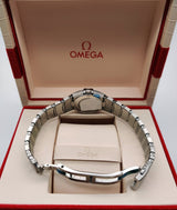 Shop Omega Constellation Manhattan Quartz Diamonds Blue Dial Silver Steel Strap Watch for Women - 131.10.25.60.53.001 in USA