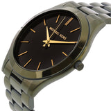 Michael Kors Slim Runway Quartz Black Dial Green Steel Strap Watch For Men - MK8715 Buy Now By Michael Kors