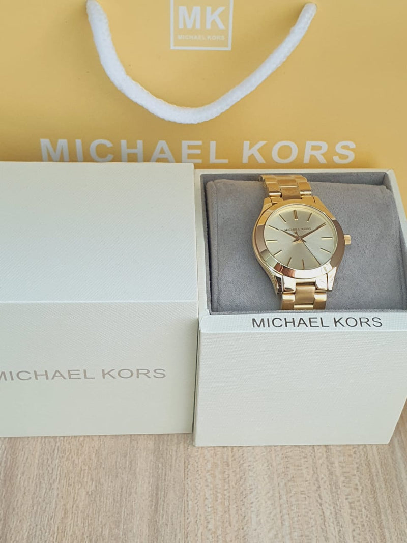 Michael Kors Runway Slim Silver Dial Two Tone Stainless Steel Strap Watch for Women - MK3198 Buy Now By Michael Kors