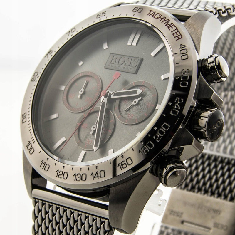 Hugo Boss Ikon Grey Dial Grey Mesh Bracelet Watch for Men - 1513443 Buy Now By Hugo Boss