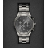 Daniel Wellington Iconic Link Chronograph Grey Dial Grey Steel Strap Watch for Men - DW00100643 Buy Now By Daniel Wellington