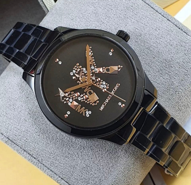Michael Kors Runway Quartz Black Dial Black Steel Strap Watch For Women - MK6683 Buy Now By Michael Kors