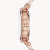 Michael Kors Parker White Dial Two Tone Steel Strap Watch for Women - MK6365
