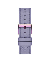 Guess Dahlia Analog Silver Dial Purple Leather Strap Watch For Women - GW0529L4 Buy Now By Guess