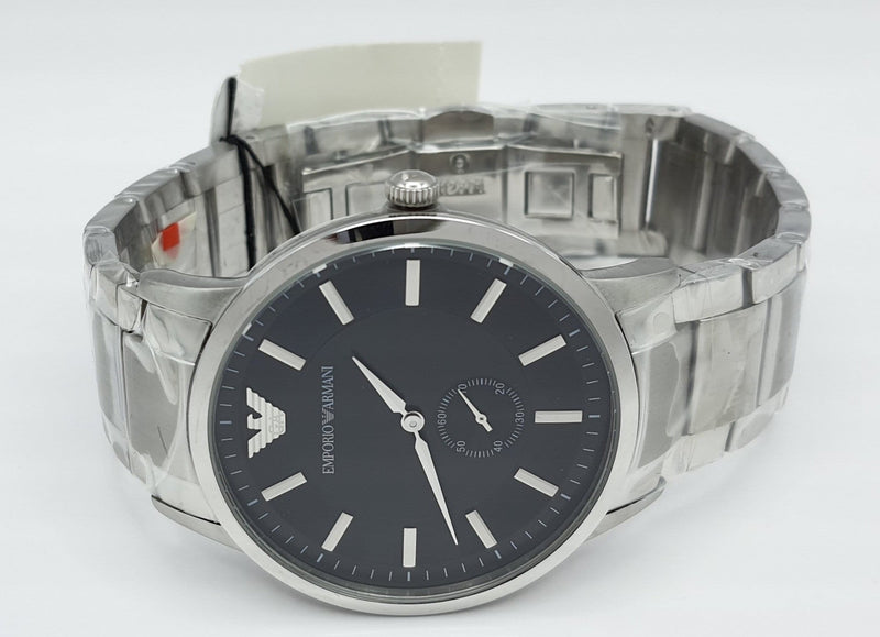 Emporio Armani Classic Quartz Black Dial Silver Steel Strap Watch For Men - AR9107 Buy Now By Emporio Armani
