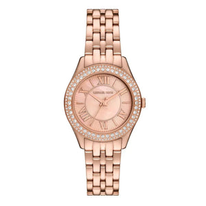 Michael Kors Harlowe Three-Hand Rose Gold Dial Rose Gold Steel Strap Watch for Women - MK4845