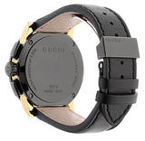 Shop Gucci G Chrono Black Dial Black Leather Strap Watch For Men - YA101203 in USA