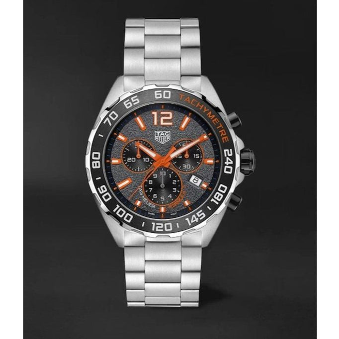 Shop Tag Heuer Formula 1 Chronograph Ceramic Black Dial Silver Steel Strap Watch for Men - CAZ101AH.BA0842 in USA