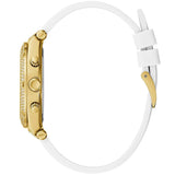 Shop Guess Venus Diamonds White Dial White Rubber Strap Watch for Women - GW0118L5 in USA