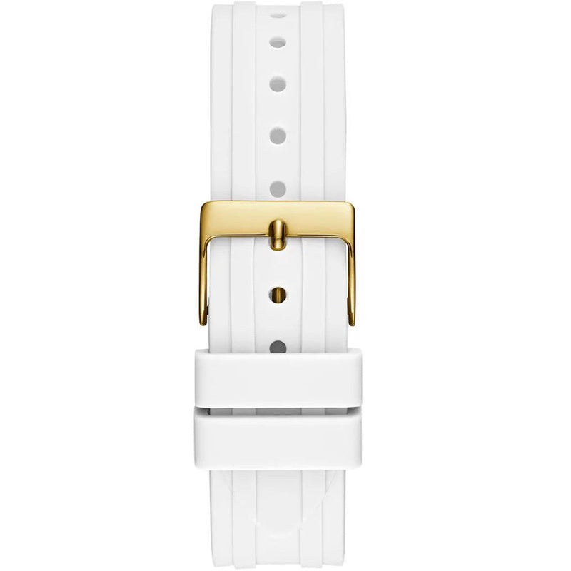 Shop Guess Venus Diamonds White Dial White Rubber Strap Watch for Women - GW0118L5 in USA