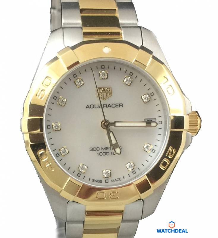 Shop Tag Heuer Aquaracer White Mother of Pearl Dial Watch for Women - WBD1322.BB0320 in USA