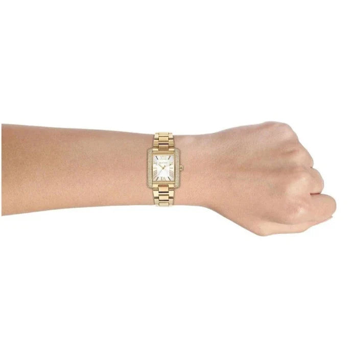Michael Kors Emery Three-Hand Crystals Silver Dial Gold Steel Strap Watch for Women - MK4643 Buy Now By Michael Kors