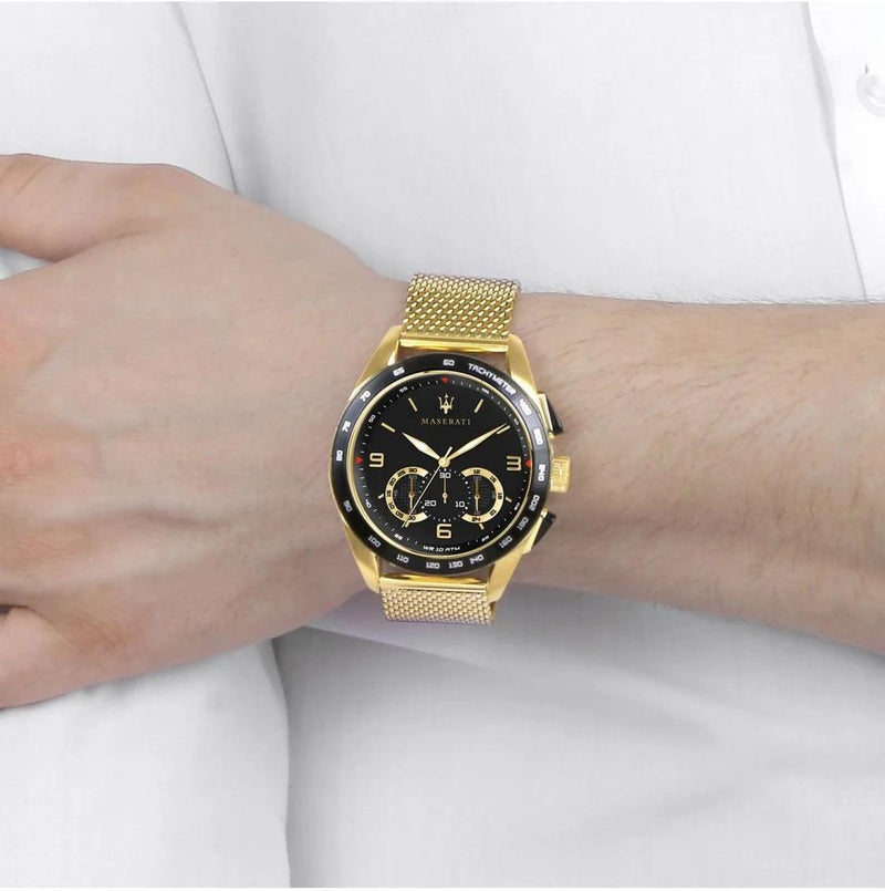 Maserati Traguardo 45mm Quartz Gold Black Dial Watch For Men - R8873612010 Buy Now By Maserati
