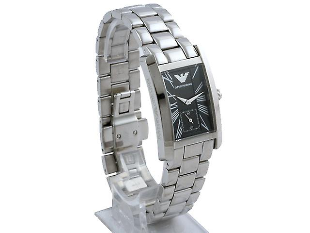 Emporio Armani Classic Black Dial Silver Stainless Steel Watch For Women - AR0157 Buy Now By Emporio Armani
