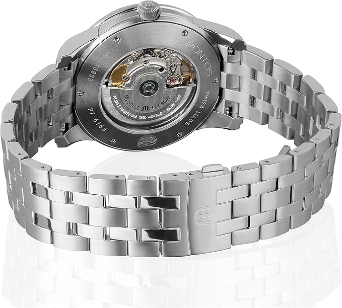 Maurice Lacroix Pontos Date Automatic Silver Dial Silver Steel Strap Watch For Men - PT6148-SS002-130 Buy Now By Maurice Lacroix