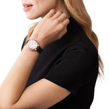 Michael Kors Camille Three-Hand Crystals White Dial Black Leather Strap Watch for Women - MK2962 Buy Now By Michael Kors