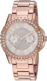 Guess Sassy Quartz White Dial Rose Gold Steel Strap Watch For Women - W0705L3 Buy Now By Guess