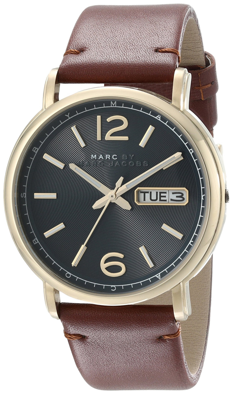 Marc Jacobs Fergus Green Dial Brown Leather Strap Watch for Men - MBM5077 Buy Now By Marc Jacobs