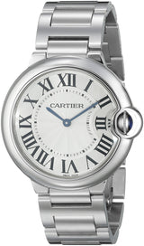Shop Cartier Ballon Bleu De Cartier Silver Dial Silver Steel Strap Watch for Women - W69011Z4 in USA
