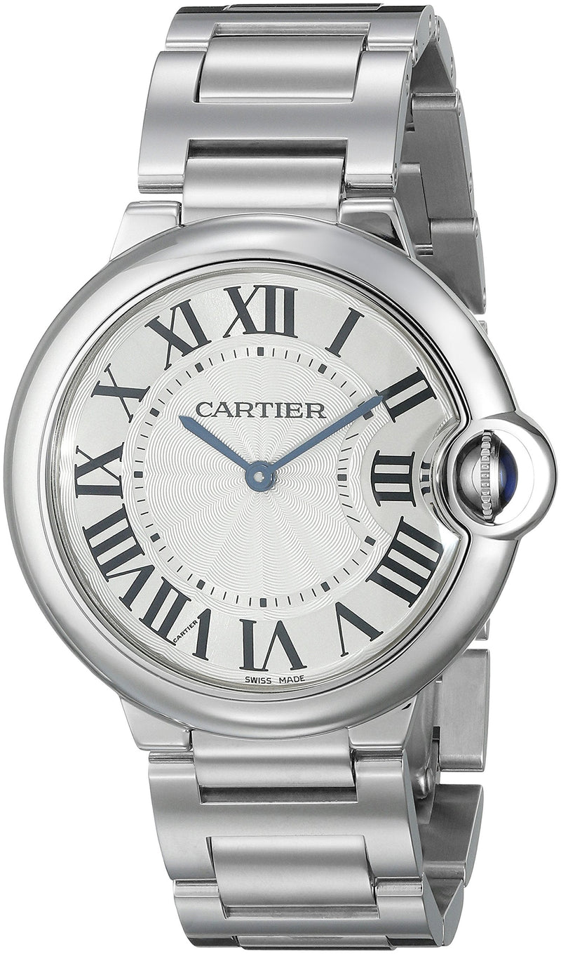 Shop Cartier Ballon Bleu De Cartier Silver Dial Silver Steel Strap Watch for Women - W69011Z4 in USA