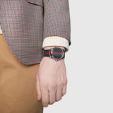 Gucci G Timeless Quartz Black Dial Multicolored Black Leather Strap Watch For Men - YA1264079 Buy Now By Gucci