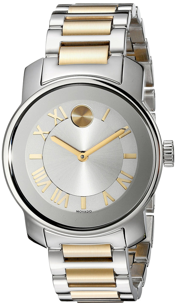 Shop Movado Bold Silver Dial Two Tone Steel Strap Watch for Women - 3600245 in USA