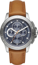 Michael Kors Ryker Chronograph Analog Blue Dial Brown Leather Strap Watch For Men - MK8518 Buy Now By Michael Kors