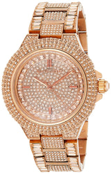 Shop Michael Kors Camille Crystal Rose Gold Dial Rose Gold Steel Strap Watch for Women - MK5862 in USA