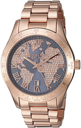 Michael Kors Layton Rose Gold Dial Rose Gold Steel Strap Watch for Women - MK6395 Buy Now By Michael Kors