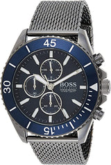 Shop Hugo Boss Ocean Edition Blue Dial Black Mesh Bracelet Watch for Men - 1513702 in USA
