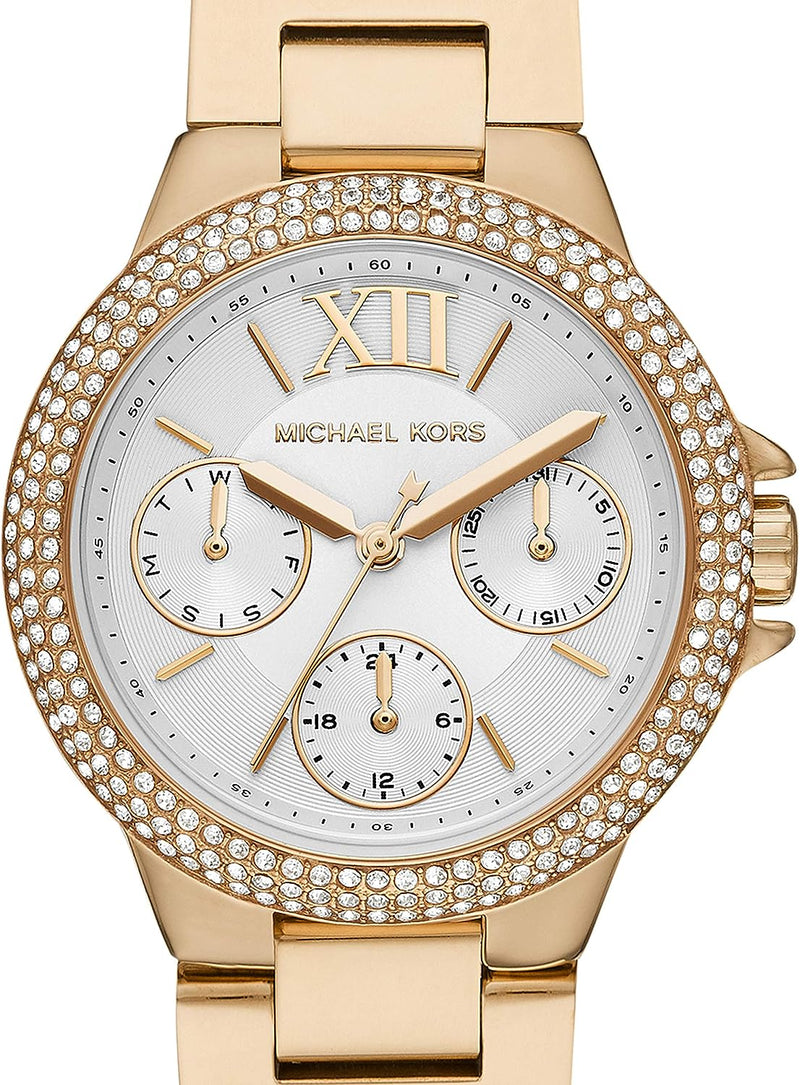 Michael Kors Camille Multifunction White Dial Rose Gold Steel Strap Watch For Women - MK6845 Buy Now By Michael Kors
