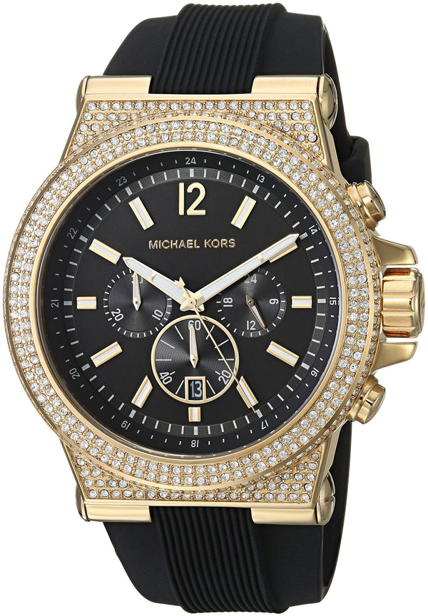 Michael Kors Dylan Chronograph Black Dial Black Rubber Strap Watch For Women - MK8556 Buy Now By Michael Kors